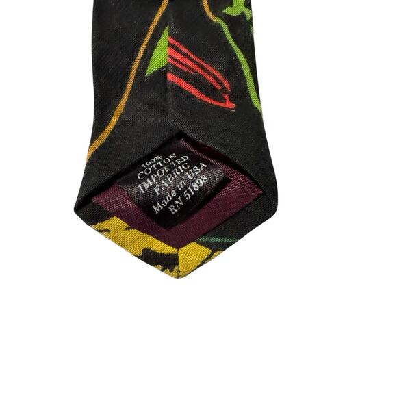 Tango By Max Raab Golfing Gold Clubs 100% Cotton Vintage Necktie - Picture 6 of 6